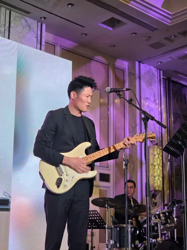 Roseville performing at a hotel ballroom event